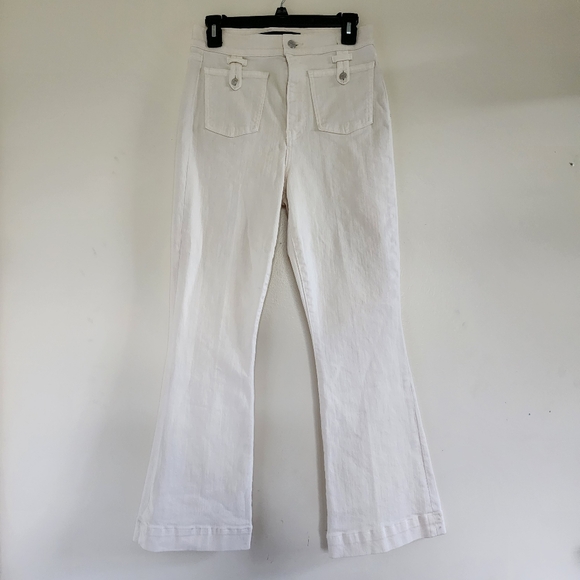Veronica Beard Carson Ankle Kick Flare High Rise Patch Pocket Jeans Size 29 - Picture 4 of 16